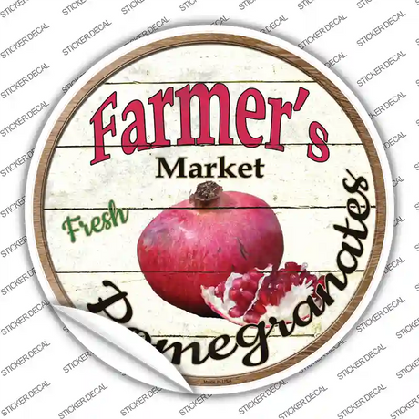 Farmers Market Pomegranates Novelty Circle Sticker Decal