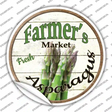 Farmers Market Asparagus Novelty Circle Sticker Decal