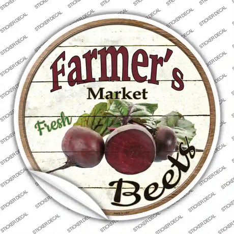 Farmers Market Beets Novelty Circle Sticker Decal