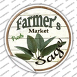 Farmers Market Sage Novelty Circle Sticker Decal