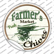 Farmers Market Chives Novelty Circle Sticker Decal