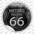 Historic Route 66 Novelty Circle Sticker Decal