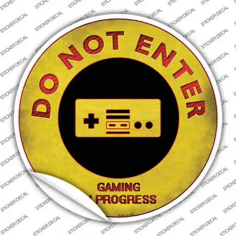 Do Not Enter NES Novelty Circle Sticker Decal