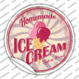 Homemade Ice Cream Novelty Circle Sticker Decal