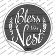 Bless the Nest Novelty Circle Sticker Decal