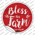 Bless This Farm Novelty Circle Sticker Decal