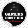 Atari Gamers Dont Die Novelty Circle Sticker Decal