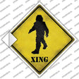 Bigfoot Xing Novelty Diamond Sticker Decal