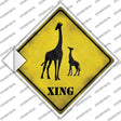 Giraffe Xing Novelty Diamond Sticker Decal
