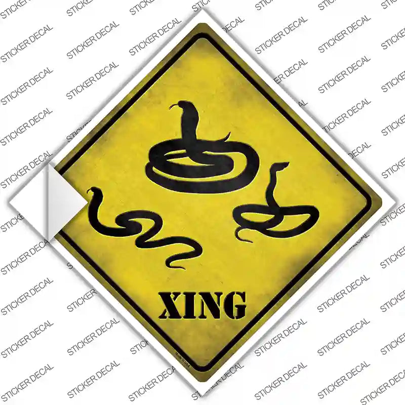 Snakes Xing Novelty Diamond Sticker Decal