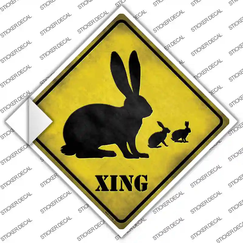 Rabbit Xing Novelty Diamond Sticker Decal