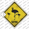 Flamingos Xing Novelty Diamond Sticker Decal