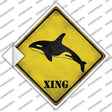 Orca Xing Novelty Diamond Sticker Decal