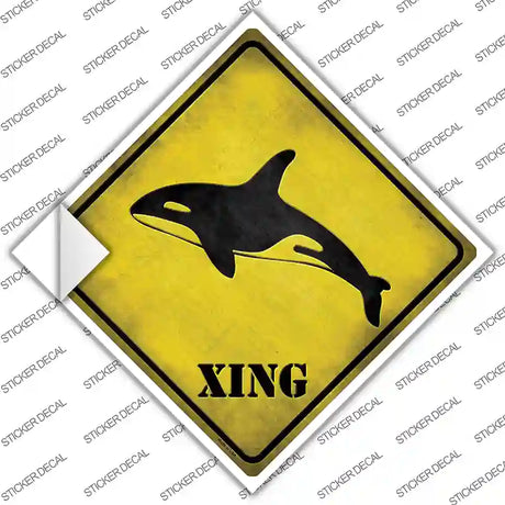 Orca Xing Novelty Diamond Sticker Decal