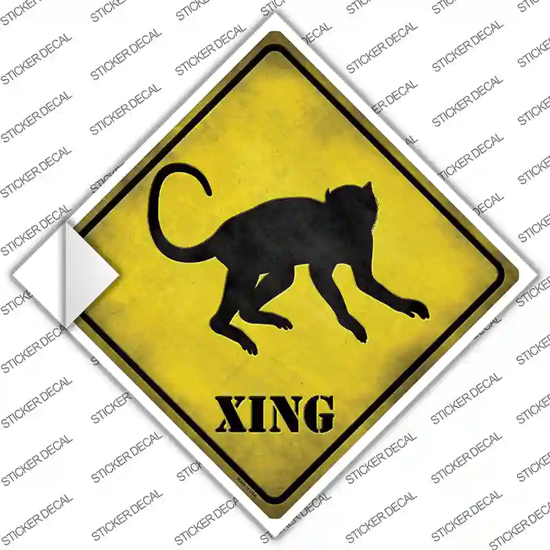 Monkey Xing Novelty Diamond Sticker Decal