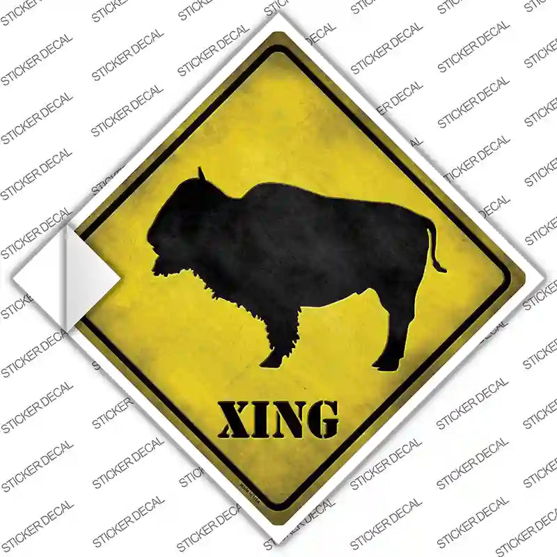 Buffalo Xing Novelty Diamond Sticker Decal