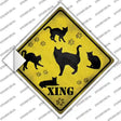 Cats Xing Novelty Diamond Sticker Decal
