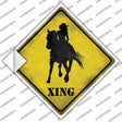 Cowgirl Xing Novelty Diamond Sticker Decal