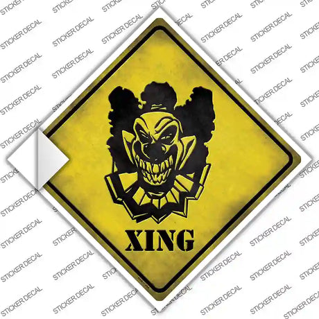 Clown Killer Xing Novelty Diamond Sticker Decal