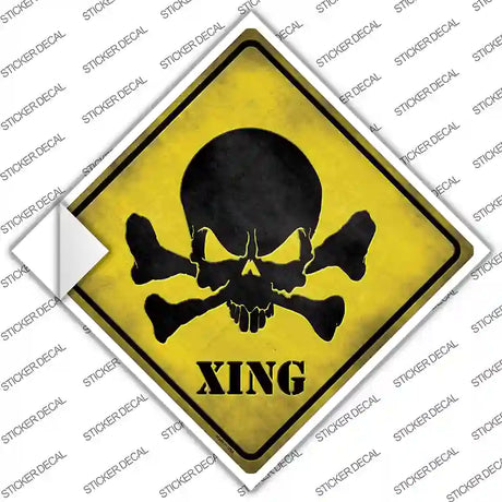 Skull Xing Novelty Diamond Sticker Decal