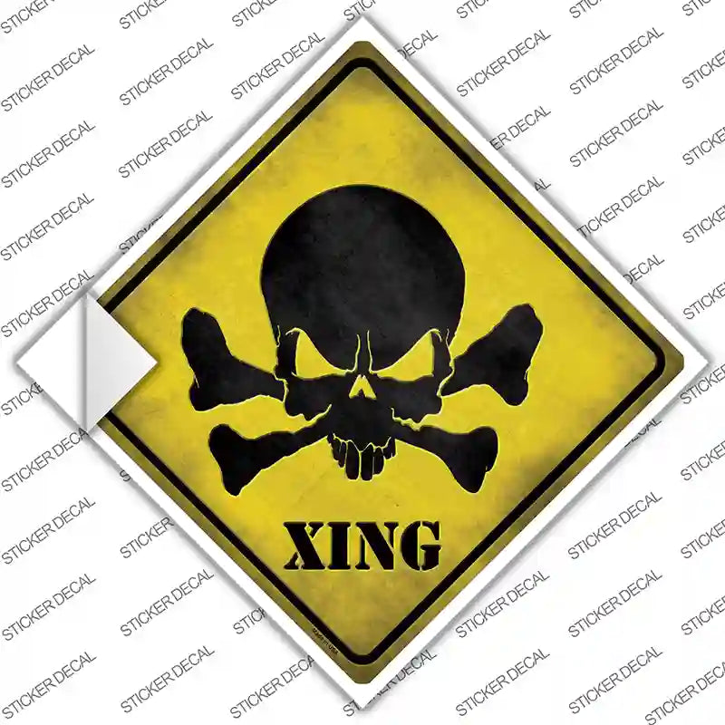 Skull Xing Novelty Diamond Sticker Decal