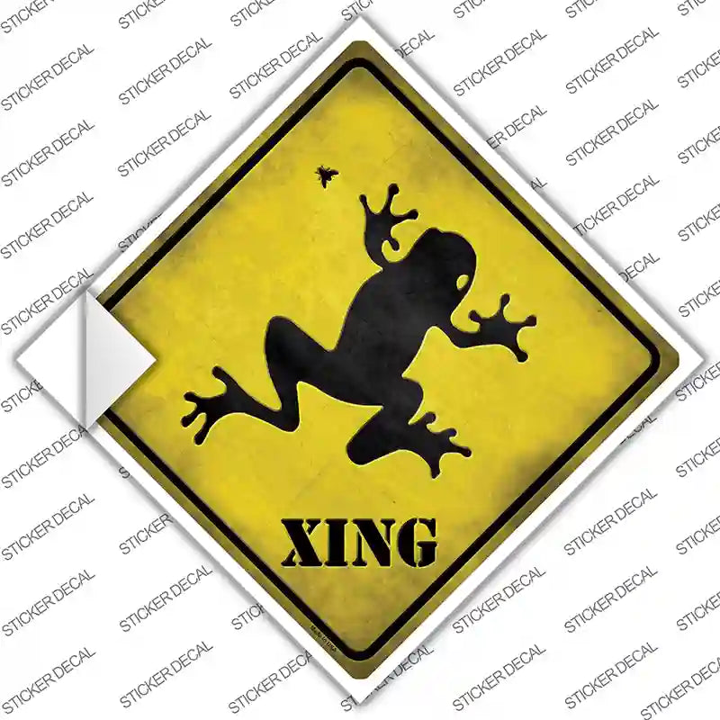 Frog Xing Novelty Diamond Sticker Decal