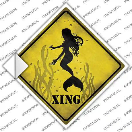Mermaids Xing Novelty Diamond Sticker Decal