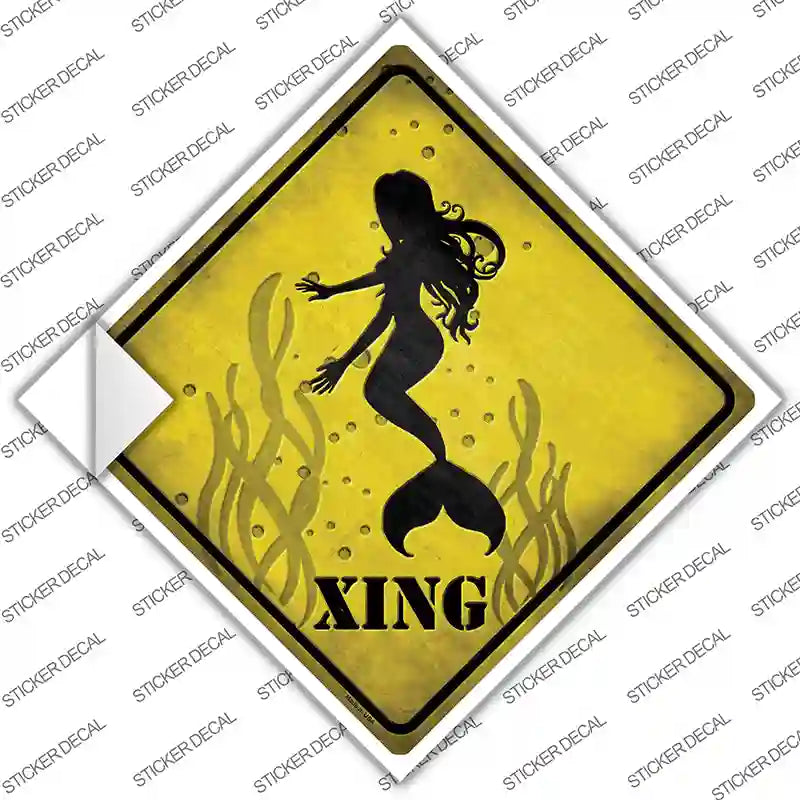 Mermaids Xing Novelty Diamond Sticker Decal