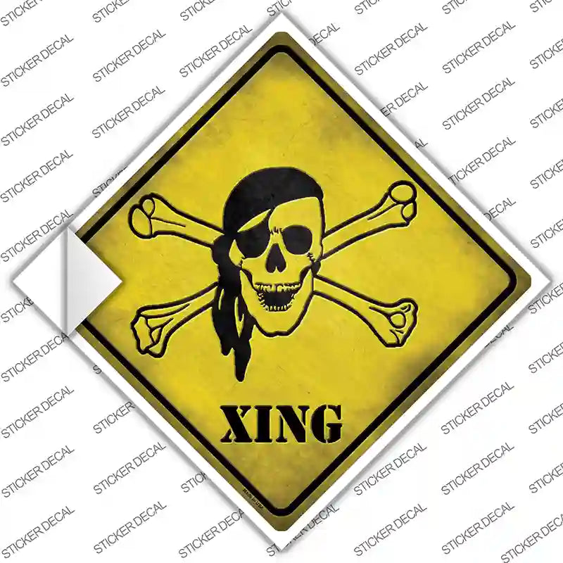 Pirate Xing Novelty Diamond Sticker Decal