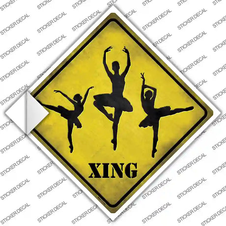 Ballerina Xing Novelty Diamond Sticker Decal