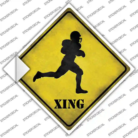 Football Xing Novelty Diamond Sticker Decal