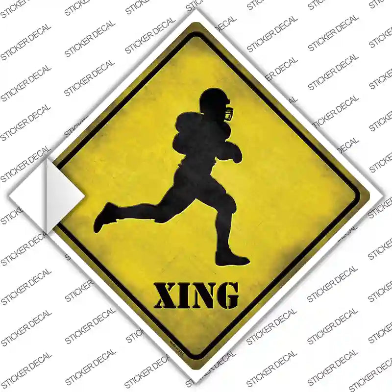 Football Xing Novelty Diamond Sticker Decal