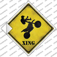 Motocross Xing Novelty Diamond Sticker Decal