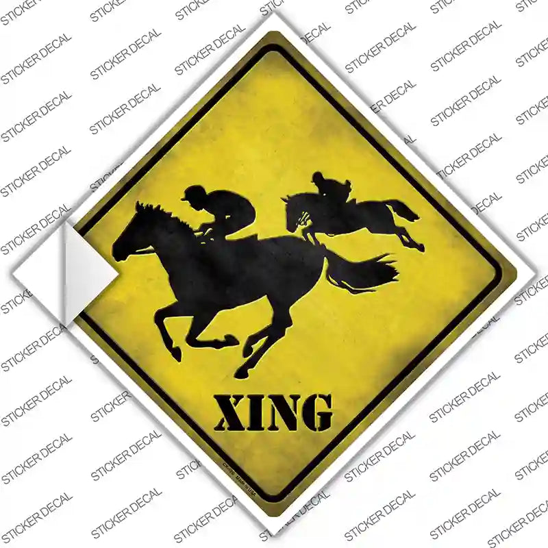 Horse Racing Xing Novelty Diamond Sticker Decal
