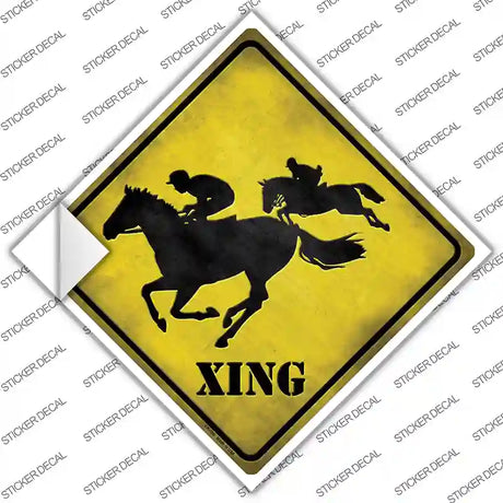 Horse Racing Xing Novelty Diamond Sticker Decal