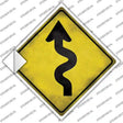 Curved Road Novelty Diamond Sticker Decal