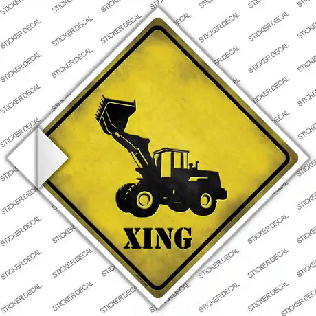 Dozer Xing Novelty Diamond Sticker Decal