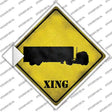 Semi Truck Xing Novelty Diamond Sticker Decal