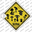 Mushrooms Xing Novelty Diamond Sticker Decal