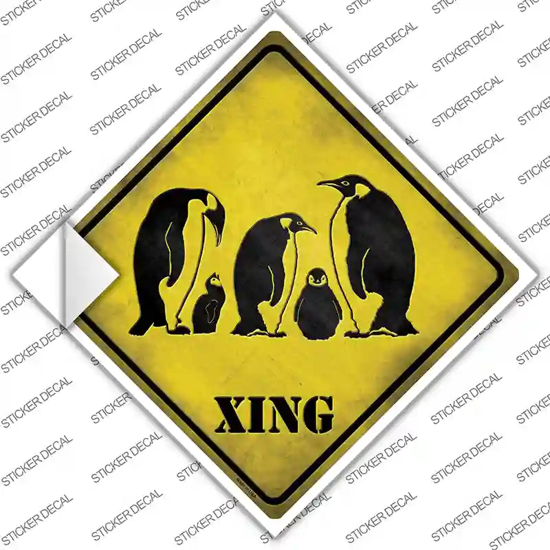 Penguin Xing Novelty Diamond Sticker Decal