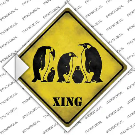 Penguin Xing Novelty Diamond Sticker Decal