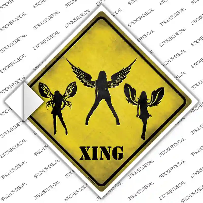 Angels Xing Novelty Diamond Sticker Decal
