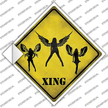 Angels Xing Novelty Diamond Sticker Decal
