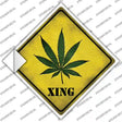 Cannabis Xing Novelty Diamond Sticker Decal