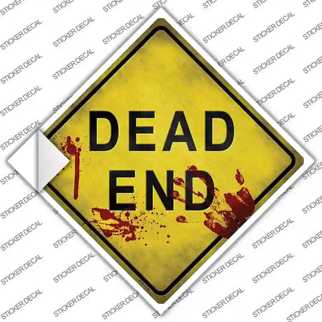 Dead End Bloody Novelty Diamond Sticker Decal