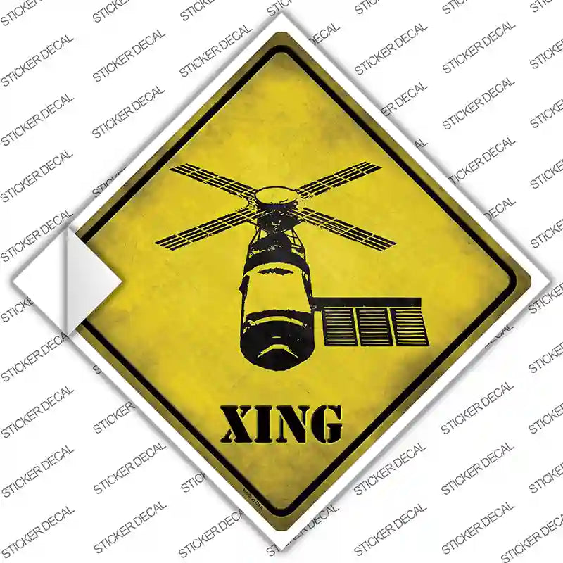 Space Station Xing Novelty Diamond Sticker Decal