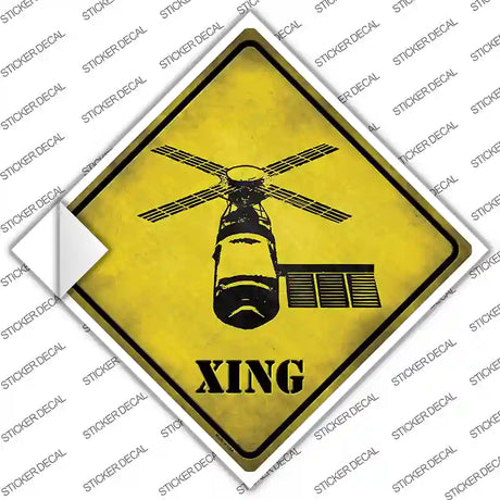 Space Station Xing Novelty Diamond Sticker Decal