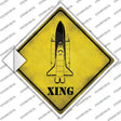 Space Shuttle Xing Novelty Diamond Sticker Decal