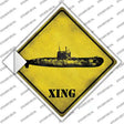 Submarine Xing Novelty Diamond Sticker Decal