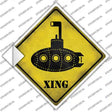 Cartoon Submarine Xing Novelty Diamond Sticker Decal